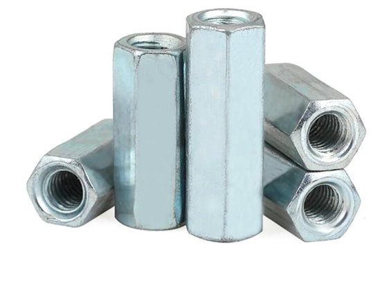 Connecting Nut,Long Hex Nuts M6 M8 M10 M12 M16 carbon steel galvanized connecting nut internal thread coupling nut